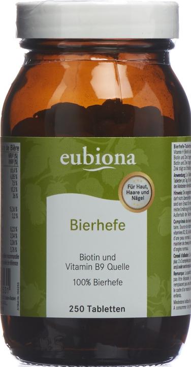 Image du produit Eubiona Levure de bière en comprimés (250 pièce(s), Cachets, 100 g)