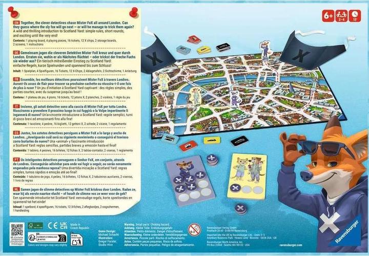 Produktbild Ravensburger Scotland Yard Junior (Deutsch, Portugiesisch, Englisch, Italienisch, Niederländisch, Französisch, Spanisch)