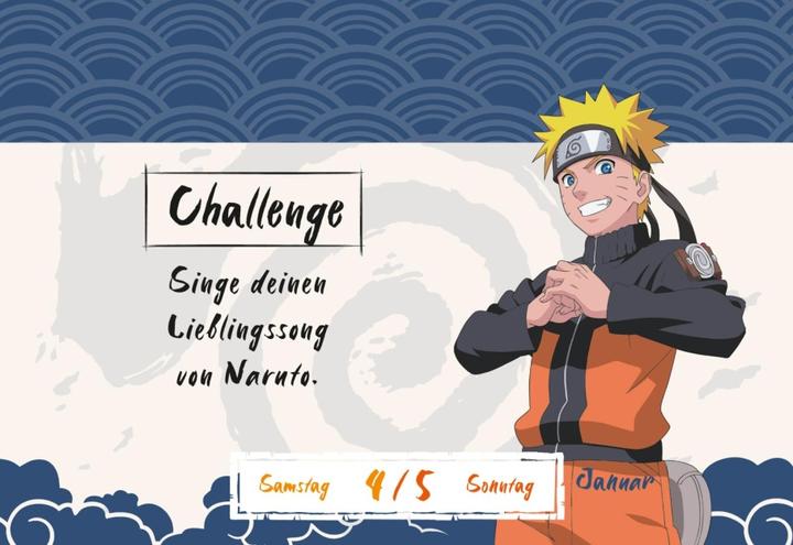 Immagine prodotto Naruto Shippuden 2025 calendario interattivo per ogni giorno (11 x 16 cm, Tedesco)