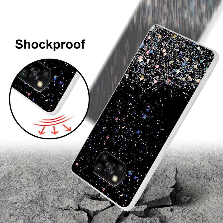 Produktbild Cadorabo TPU Hülle für Xiaomi POCO X3 NFC mit Glitzer (Xiaomi Poco X3 NFC)