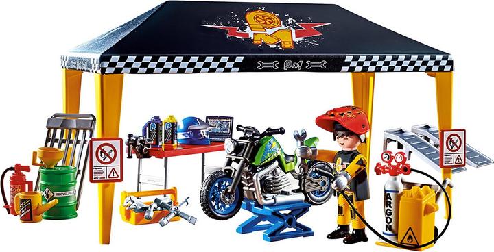 Immagine prodotto Playmobil Tenda laboratorio per spettacoli acrobatici (70552, Playmobil Stunt Show)