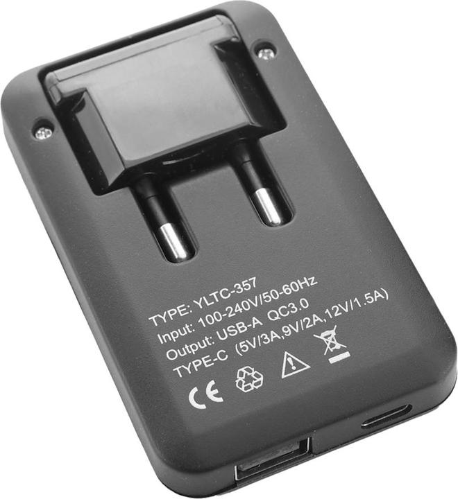 Immagine prodotto Offgridtec 2 pezzi. Caricabatterie USB Extra Slim Power Bank Doppia Porta USB-A USB-C Nero 30W (30 W)