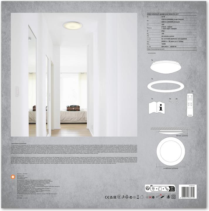 Image du produit Ledvance ORBIS SPARKLE 460MM 24W REMOTE-CCT LEDV (2600 lm)