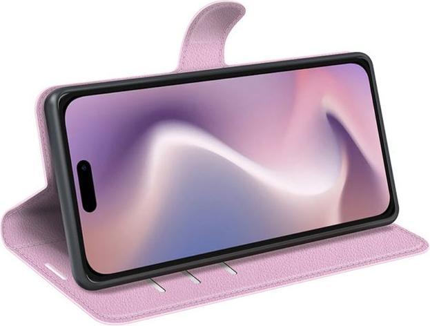 Actual product image MU Classic Litchi Leather Bookcover Series (Apple iPhone 16 Plus)