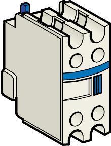 Actual product image Schneider Electric Auxiliary contact block 1 NO contact 1 NC contact