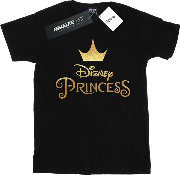 Actual product image Disney Womens/Ladies Princess Crown Logo Cotton Boyfriend T-Shirt (S)