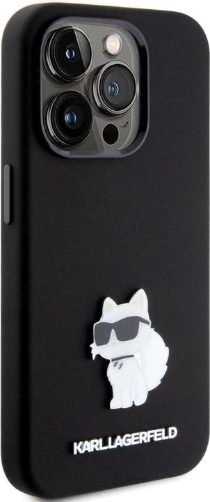 Immagine prodotto Karl Lagerfeld KLHCP15LSMHCNPK iPhone 15 Pro 6.1" czarny/nero Silicone Choupette Metal Pin (Apple iPhone 15 Pro)