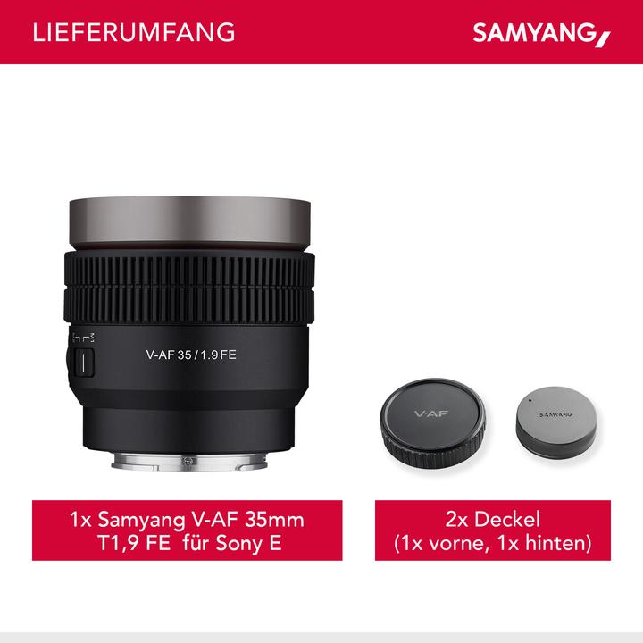 Produktbild Samyang V-AF 35mm f/1.9 FE Sony E (Sony E, Vollformat)