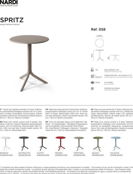 Actual product image Nardi Splash (60.50 cm)