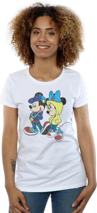 Actual product image Disney Womens/Ladies Mickey And Minnie Mouse Pose Cotton T-Shirt (XL)