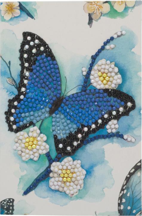 Image du produit Craft Buddy Papillon bleu, carte d'art en cristal 10x15cm