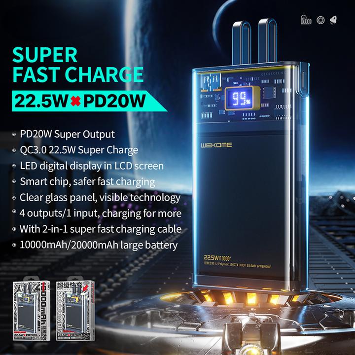 Produktbild Wekome Power bank Super Charging with int (10000 mAh, 20 W)
