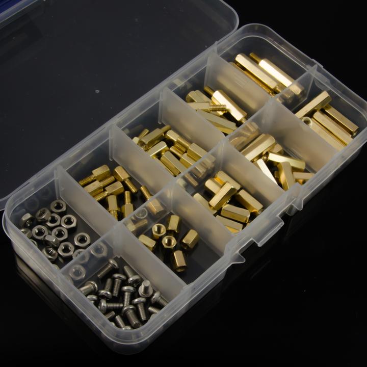 Actual product image Purecrea Hexagonal M3 Spacer Brass Spacer 120 pieces