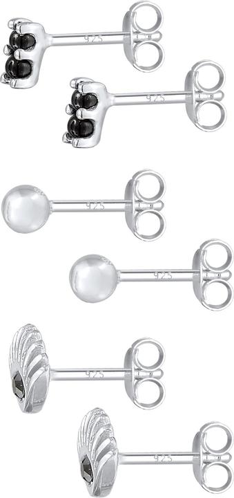 Produktbild Elli Evil Eye, Kristall Ohrstecker, Kugel (Synthetische Perle, Glaskristall, 925 Sterling Silber)