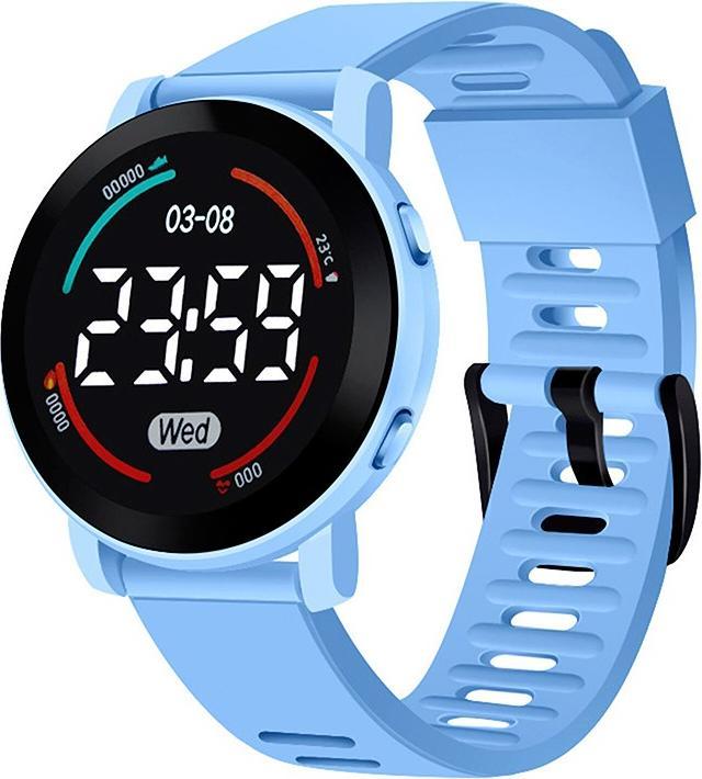 Immagine prodotto Cbx M6 Sport LED orologio digitale con cinturino in silicone display 12 ore blu chiaro (40 mm)