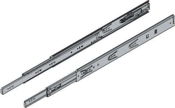 Immagine prodotto Hettich Schubladenschiene Vollauszug 450 mm mit Anschlagdämpfung chromatiert 9126922 2 Stück