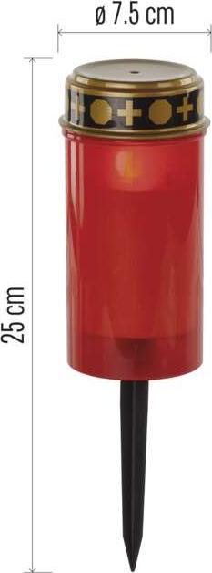 Actual product image Emos LED grave light with ground spike, 25 cm, 2x AA, outdoor/indoor, vintage (1 x)