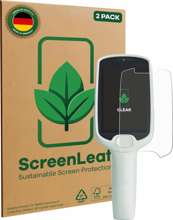 Actual product image ScreenLeaf Screen Protector sustainable Screen Protection, clear, anti-scratch (2 Piece, Samsung Galaxy S20+)