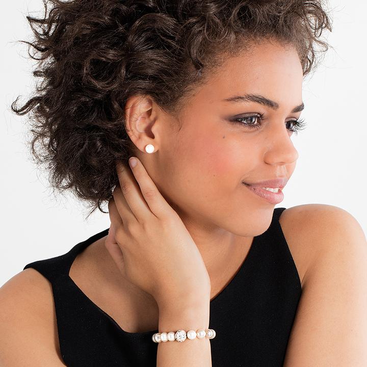Actual product image Thomas Sabo Pearl Earrings Large (Silver)