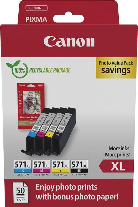 Actual product image Canon PGI-570XL/CLI-571 (M, C, Y, FC)