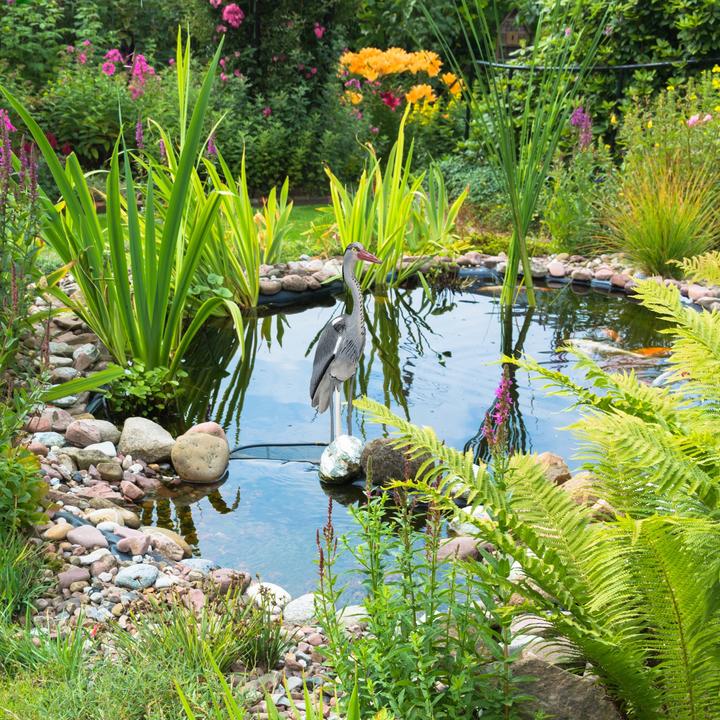 Image du produit Relaxdays Statue de jardin du héron