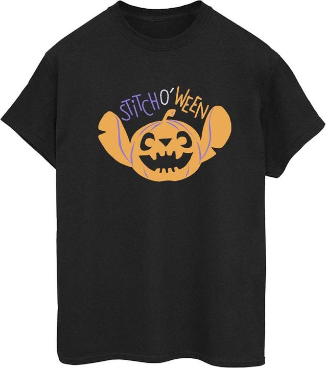 Actual product image Lilo & Stitch Womens/Ladies Stitch O Ween Cotton Boyfriend T-Shirt (4XL)