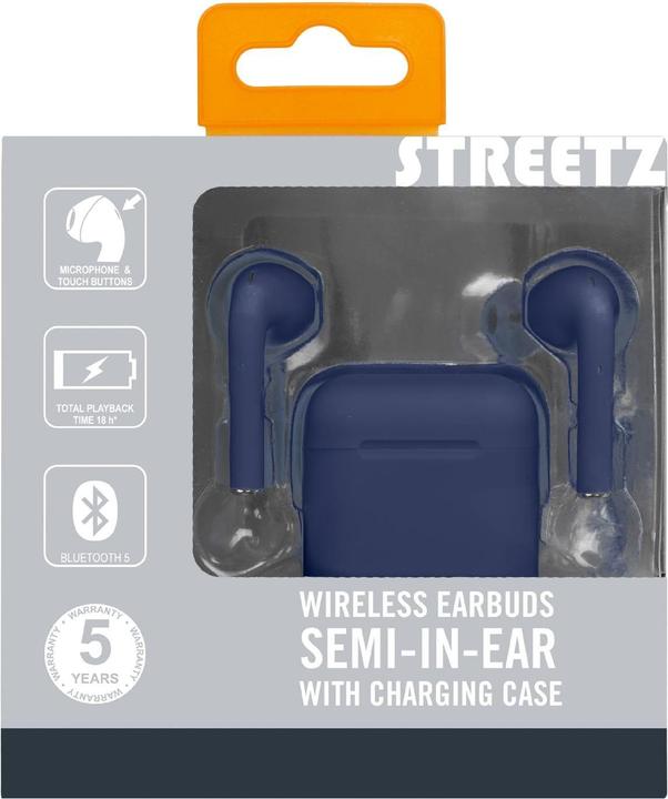 Image du produit Streetz TWS - Écouteurs semi-intra-auriculaires (pas de réduction du bruit, 18 h, Sans fil)