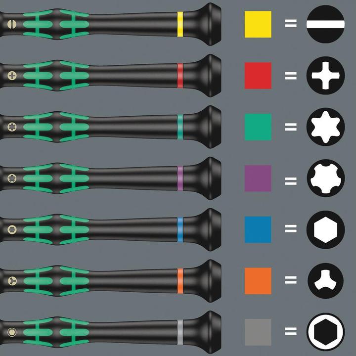 Produktbild Wera Kraftform Micro 12 Electronics 1 (Schlitzschrauben, Torx Plus, Innensechskant, Torx (TX), Phillipps-Kreuzschlitz (PH))