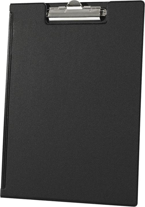 Produktbild Wedo Klemmbrett-Mappe Standard, DIN A4, schwarz aus Kunststoff, mit Metallklemme, transparente Einsteck-