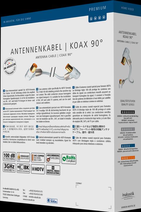 Produktbild Inakustik Premium 90° (100 dB, Antennenkabel)