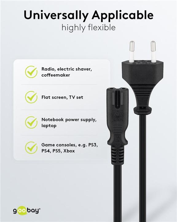 Produktbild Goobay Euro Anschlusskabel (3 m)