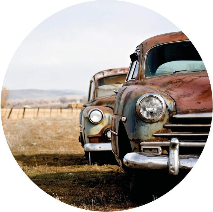 Actual product image Trenddeko Old Rusted Cars (Ø 188 cm)