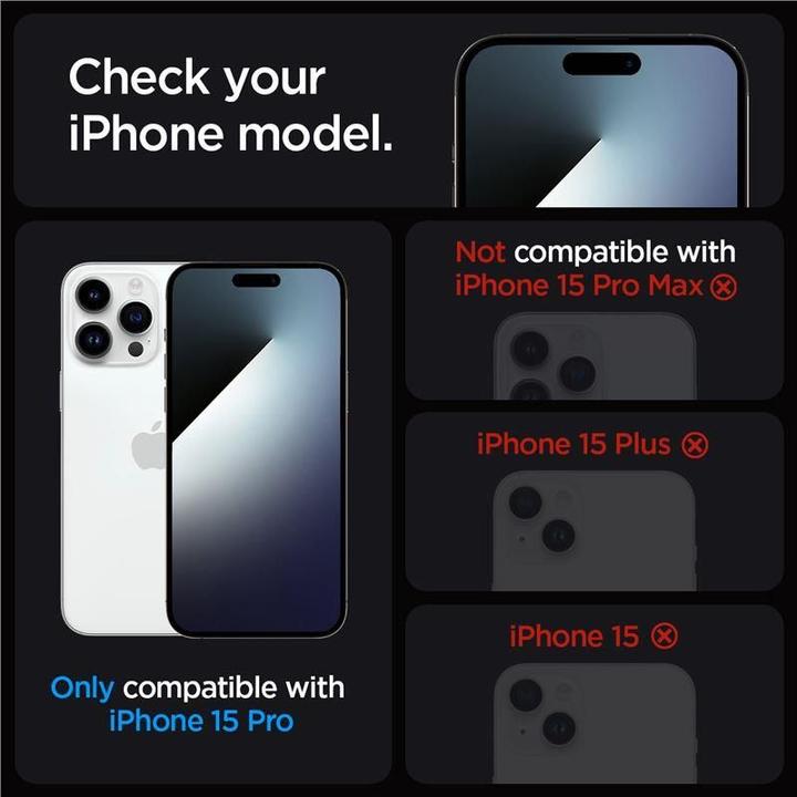 Produktbild Spigen AGL06894 (1 Stück, Apple iPhone 15 Pro)