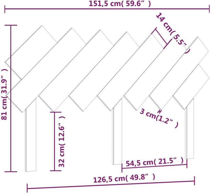 Actual product image VidaXL Ute (151.5 x 3 x 81 cm)