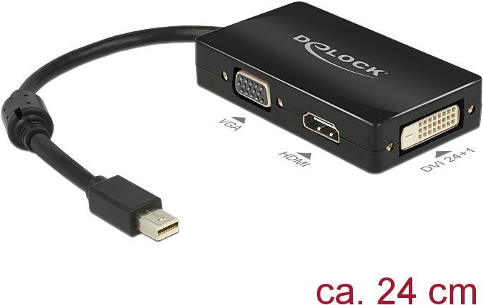 Actual product image Delock Mini DP zu (DVI, HDMI, VGA, 16 cm)
