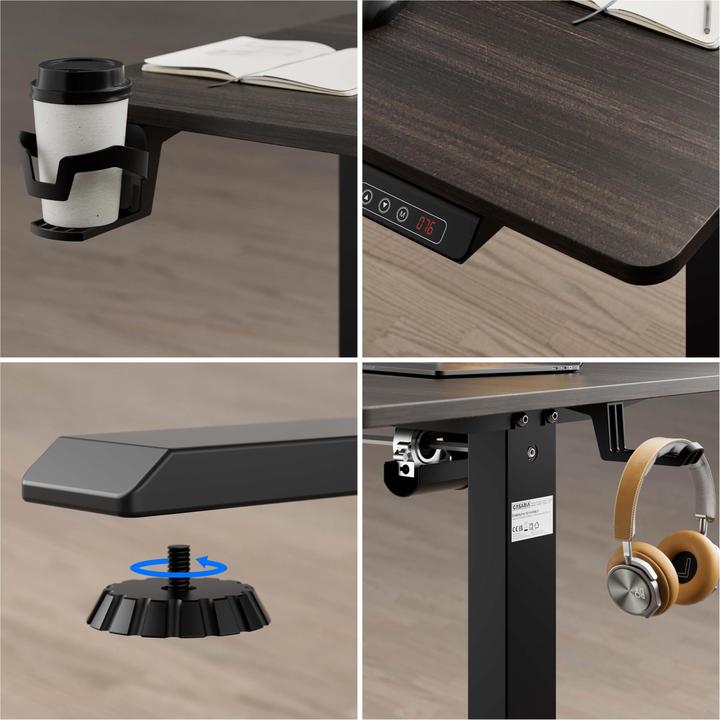Image du produit Casaria Bureau réglable en hauteur (140 x 60 x 118 cm)