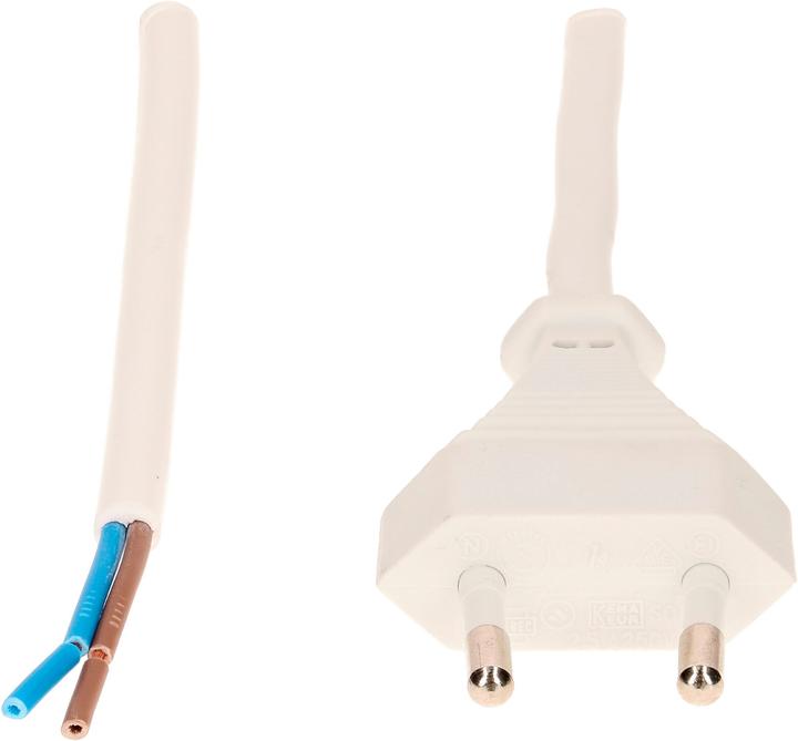 Actual product image Max Hauri TDLF power cable H03VVH2-F2X0.75 3m white (3 m)