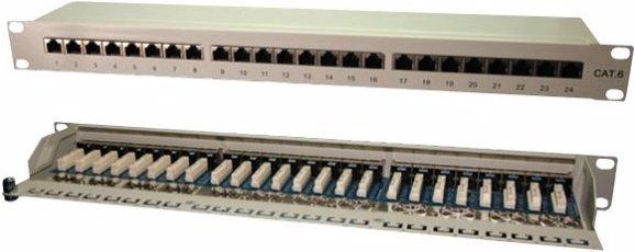 Produktbild LogiLink Patch Panel - RJ-45 X 24 - Grau, RAL 7035 - 48.3 cm (19")