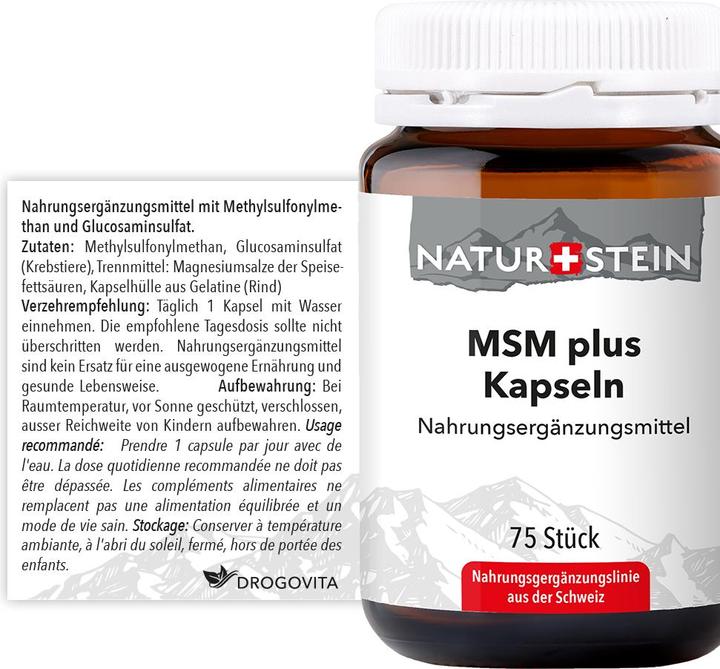 Actual product image Naturstein MSM plus capsule (75 Piece, Capsules, 179 g)