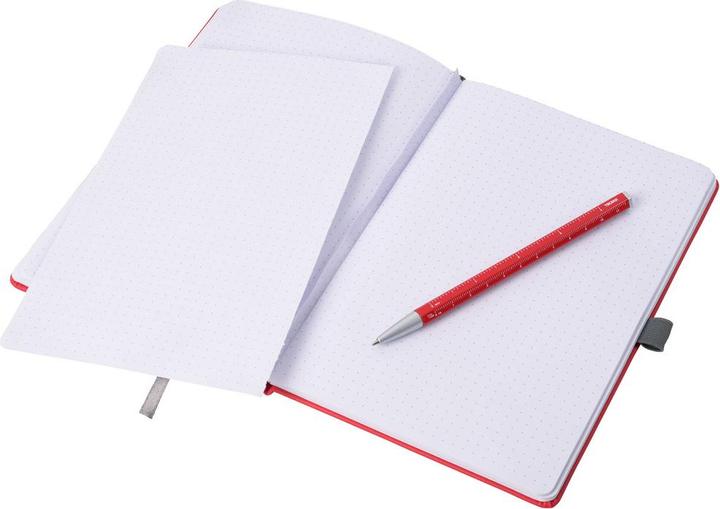 Produktbild Troika SLIMPAD A5 Notizblock A5 inkl. Kugelschreiber, rot (A5, Gepunktet)