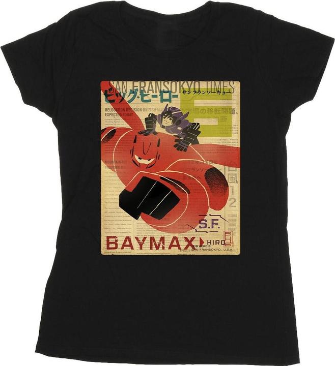 Produktbild Disney Big Hero 6 Baymax Flying Baymax Newspaper TShirt (M)