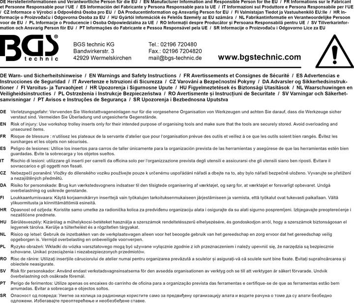 Immagine prodotto BGS Modulo per carrelli portautensili 3/3 vuoto per 4015