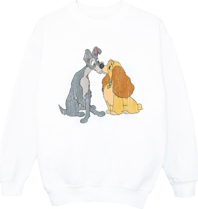 Produktbild Disney Lady And The Tramp Distressed Kiss Sweatshirt Mädchen (152, 158)