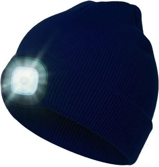 Actual product image Out of the blue Beanie hat with LED light Universal size Navy