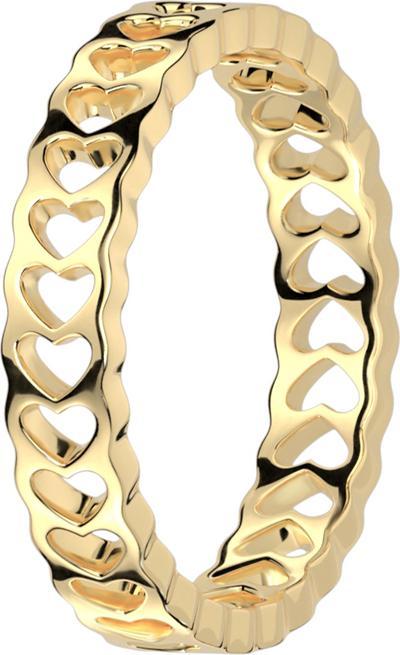 Immagine prodotto Star Piercing Anello placcato oro con cuori traforati (senza ottone, Acciaio chirurgico 316L)