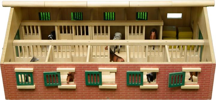 Actual product image Sombo Horse stable wood with 9 horse stables 1:32