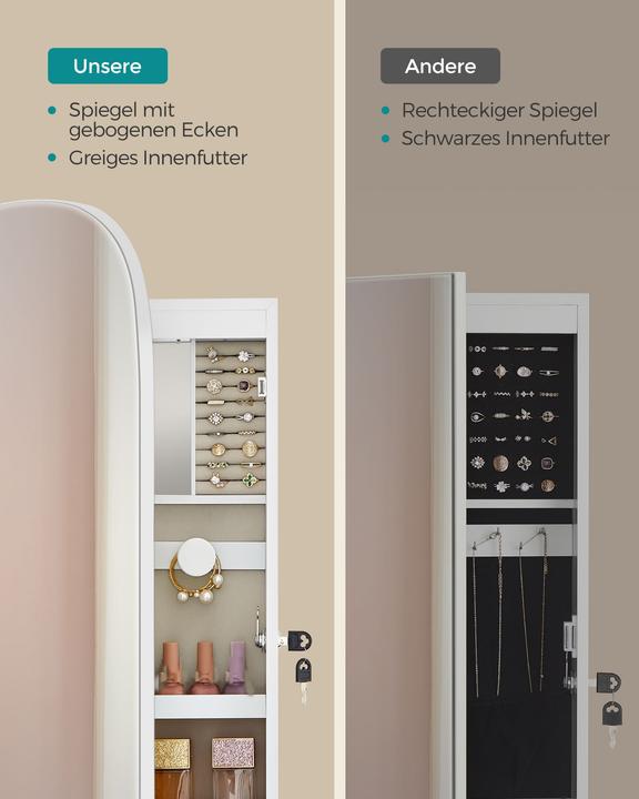 Produktbild Songmics Schmuckhalter Spiegel