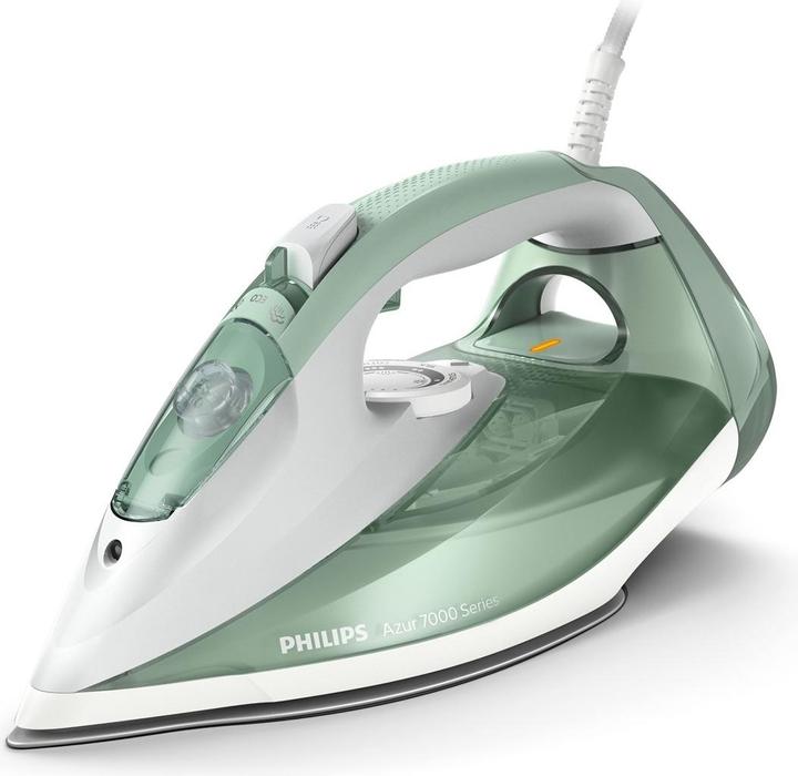 Produktbild Philips 7000 series DST7012/70 iron Steam iron SteamGlide Plus soleplate Green, Grey (2600 W, 220 g/min)