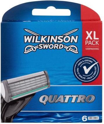 Actual product image Wilkinson Quattro Men's Razor Blades 6 Pieces (6 x)