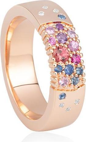 Produktbild Breuning RING - E.ROSA TURMALIN/Brill. 0,035 Ct. H/si (49, 750/18 K Gold)